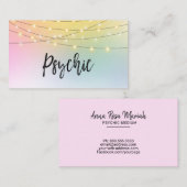 *~* Gold String Lights Ombre Psychic Medium Pastel Visitekaartje (Voorkant / Achterkant)
