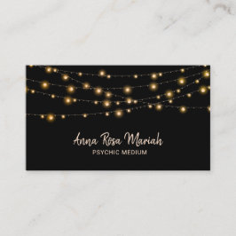 *~* Gold String Lights Yoga Psychic Medium Visitekaartje