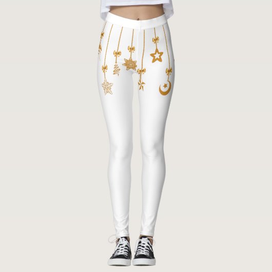 Gold String-Ornamenten Leggings (Voorkant)