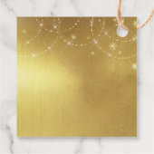Gold Strings Snowflakes Gold Metallic Bedankjes Labels (Achterkant)