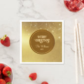 Gold Strings Snowflakes Gold Metallic Servet (Insitu)