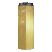 Gold Strings Snowflakes Gold Metallic Thermosbeker (Achterkant)
