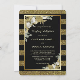 Gold Stripe Bronze Rozen Weddenschap Kaart