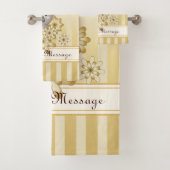 Gold Stripe Cute Baby Koala Kinder Bad Handdoek (Insitu)