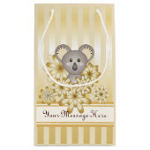 Gold Stripe Cute Baby Koala Kinder Klein Cadeauzakje (Achterkant)
