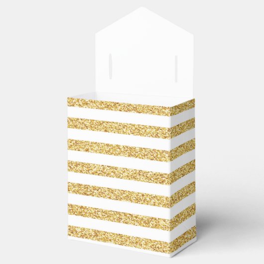 Gold Stripe Gift Box Bedankdoosjes (Geopend)