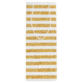 Gold Stripe Gift-tas Wijn Cadeautas (Achterkant)