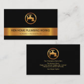 Gold Stripe Gold Faucet Logo-stekker Visitekaartje (Voorkant / Achterkant)