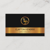 Gold Stripe Gold Guitar Logo gitarist Musicus Visitekaartje (Voorkant)