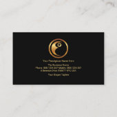 Gold Stripe Gold Manpower Logo werving Visitekaartje (Achterkant)