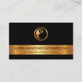 Gold Stripe Gold Manpower Logo werving Visitekaartje (Voorkant)