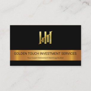Gold Stripe Gold Stock Graph Investment Financial Visitekaartje
