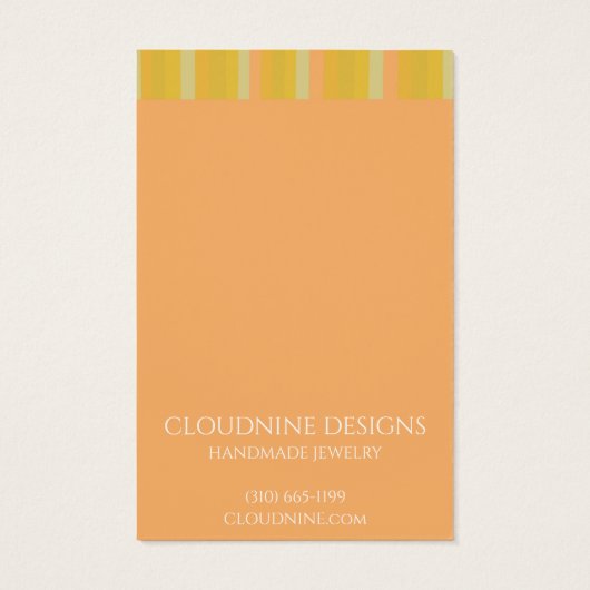 Gold Stripe Ketting juwelen-kaart Visitekaartje (Achterkant)