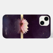 Gold Stripe Lotus Flower Boho Case-Mate iPhone Case (Achterkant (horizontaal))