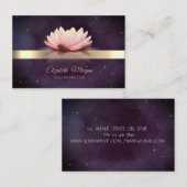 Gold Stripe Lotus Flower Boho Yoga Visitekaartje (Voorkant / Achterkant)
