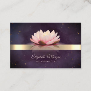 Gold Stripe Lotus Flower Boho Yoga Visitekaartje