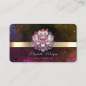 Gold Stripe Lotus Flower Bourgogne Visitekaartje (Voorkant)