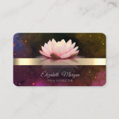 Gold Stripe Lotus Flower Visitekaartje (Voorkant)