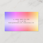 Gold Stripe Lotus Flower Yoga Instructor Visitekaartje (Achterkant)