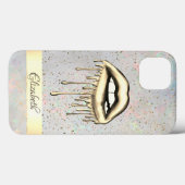 Gold Stripe, metalen druppelaar holografisch Case-Mate iPhone Case (Achterkant (horizontaal))