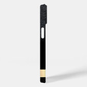 Gold Stripe, metalen druppelaar zwart glitter Case-Mate iPhone Case (Achterkant / Rechts)