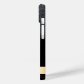 Gold Stripe, metalen druppelaar zwart glitter Case-Mate iPhone Case (Achterkant / Links)