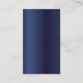 Gold Stripe Piano Teacher Dark Blue Visitekaartje (Achterkant)