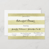 Gold Stripe repetitie Invitaties Kaart (Voorkant / Achterkant)