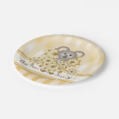 Gold Stripe Schattige Koala Baby shower / Kinderve Papieren Bordje (Gekanteld)