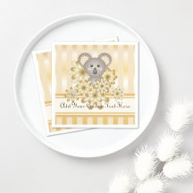 Gold Stripe Schattige Koala Baby shower / Kinderve
