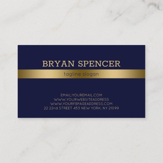 Gold Stripe Visitekaartje (Achterkant)