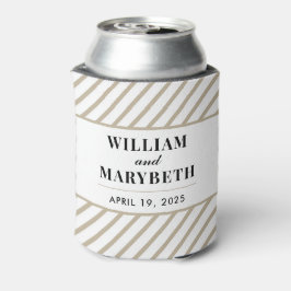Gold Stripe Wedding Blikjeskoeler