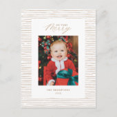 Gold Stripe, zo vriendelijk Briefkaart voor kerstm (Voorkant)