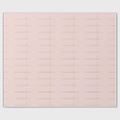 Gold Striped Blush Pink Glamour Shiny Design Cadeaupapier (Vlak)
