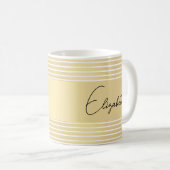 Gold Striped Custom Script Name Sjabloon Koffiemok (Voorkant rechts)