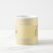 Gold Striped Custom Script Name Sjabloon Koffiemok (Center)