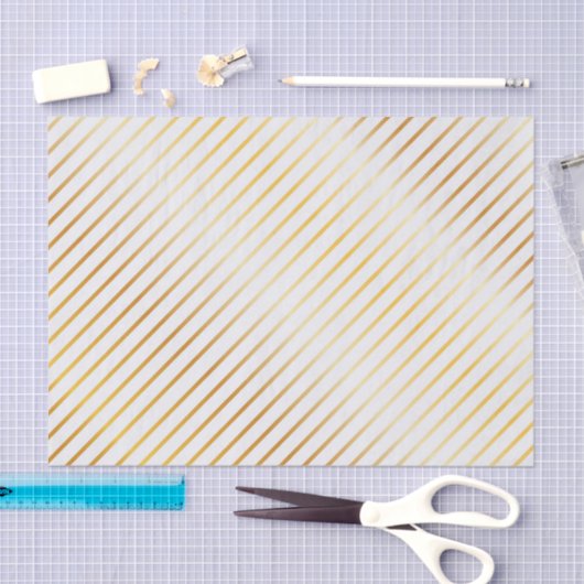 Gold Striped Elegance Tissuepapier (Craft)