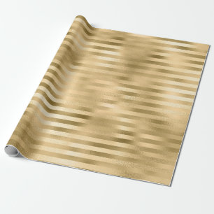 Gold Striped Folie Cadeaupapier