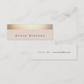Gold Striped (geen glans) Moderne, stijlvolle lich Mini Visitekaartje (Voorkant / Achterkant)