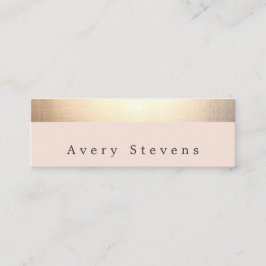 Gold Striped (geen glans) Moderne, stijlvolle lich Mini Visitekaartje