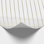 Gold Striped Glamor Shiny Design Elegant Cadeaupapier (Hoek)