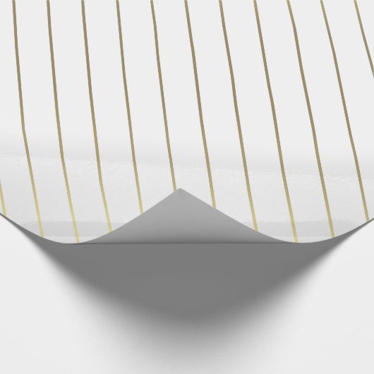 Gold Striped Glamor Shiny Design Elegant Cadeaupapier (Hoek)