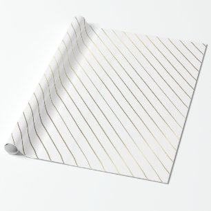 Gold Striped Glamor Shiny Design Elegant Cadeaupapier