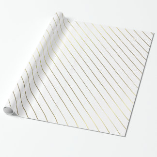 Gold Striped Glamor Shiny Design Elegant Cadeaupapier
