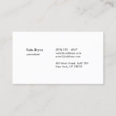 Gold Striped Modern Stylish Black Visitekaartje (Achterkant)