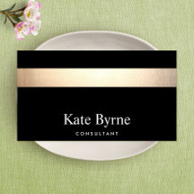 Gold Striped Modern Stylish Black