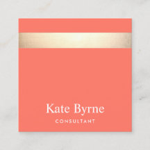 Gold Striped Modern Stylish Coral Oranje