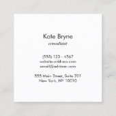 Gold Striped Modern Stylish Navy Blue Vierkante Visitekaartje (Achterkant)