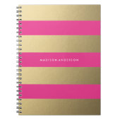 Gold Striped | NOTITIEBOEK (Voorkant)