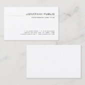 Gold Striped Simple Sjabloon Luxe verfijnd Visitekaartje (Voorkant / Achterkant)